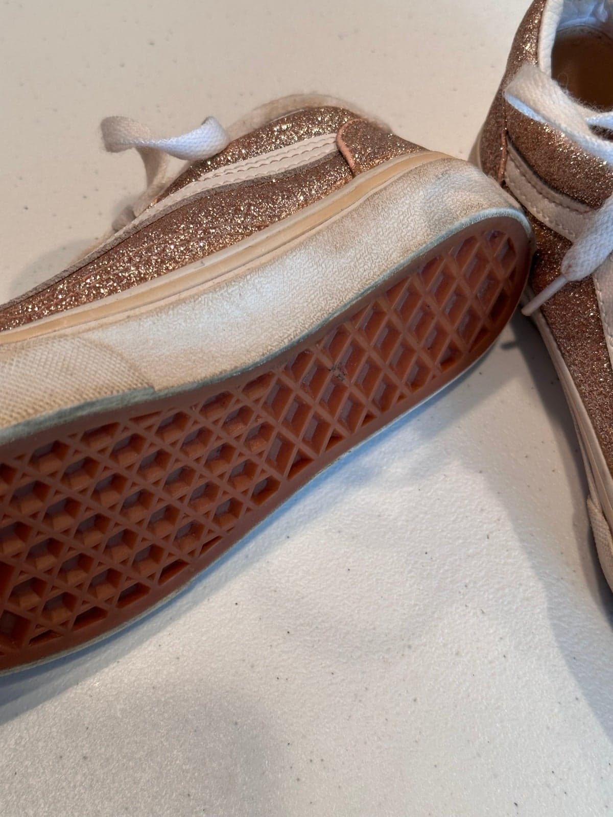 Girls Vans Glitter Rose Gold 12 - Thumbnail 4