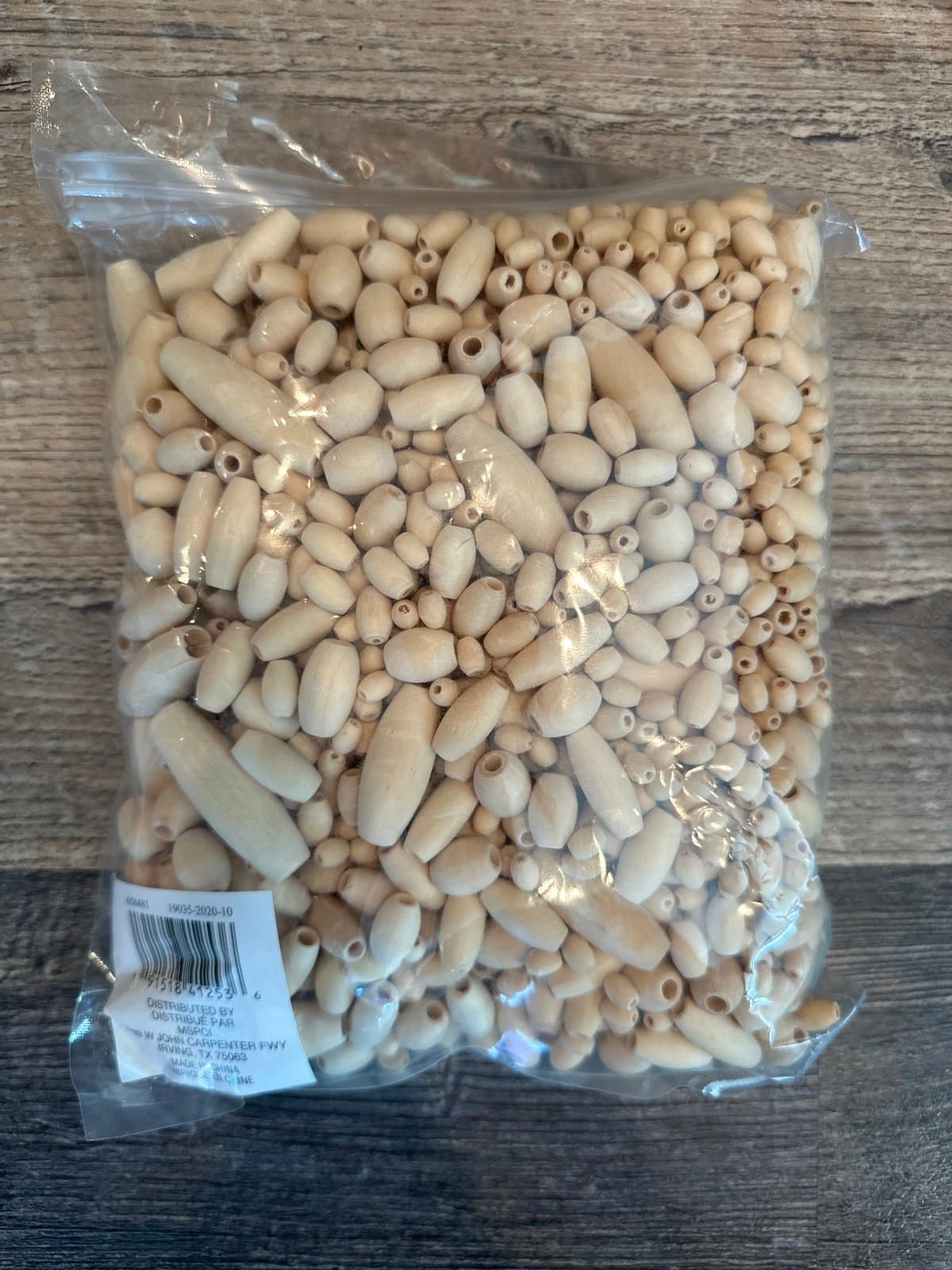 Wood Craft beads lot Craft 2 lbs plus - Thumbnail 6