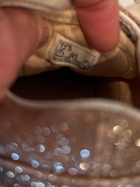 Girls Vans Glitter Rose Gold 12 - Thumbnail 8