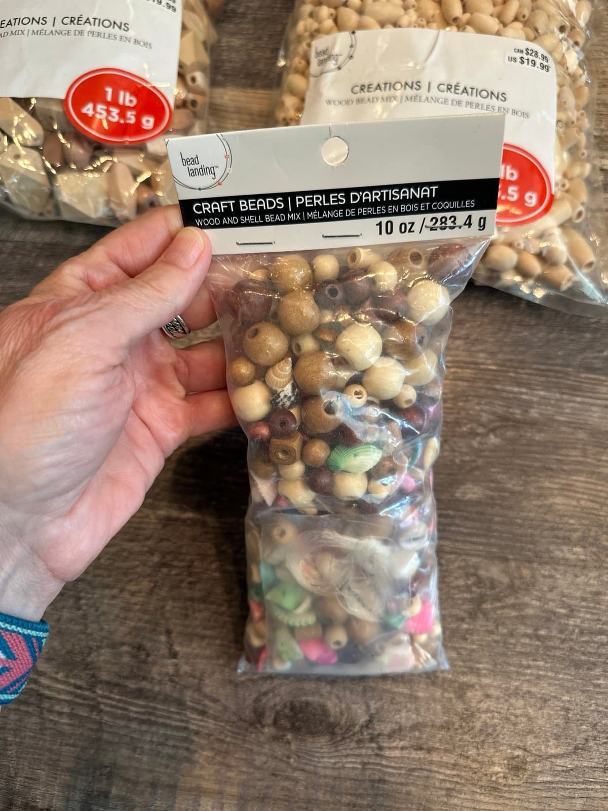 Craft supplies Wood Beads Shells 2.5 lbs - Thumbnail 2
