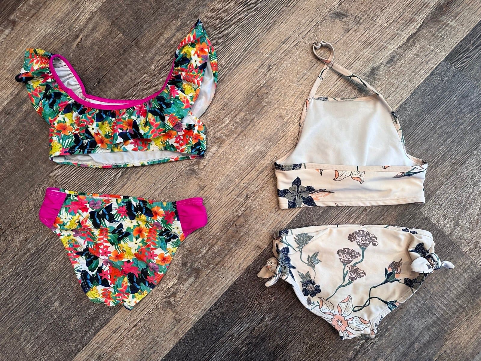 Girls Bathing suit Lot Sz 6 Floral bikinis - Thumbnail 4