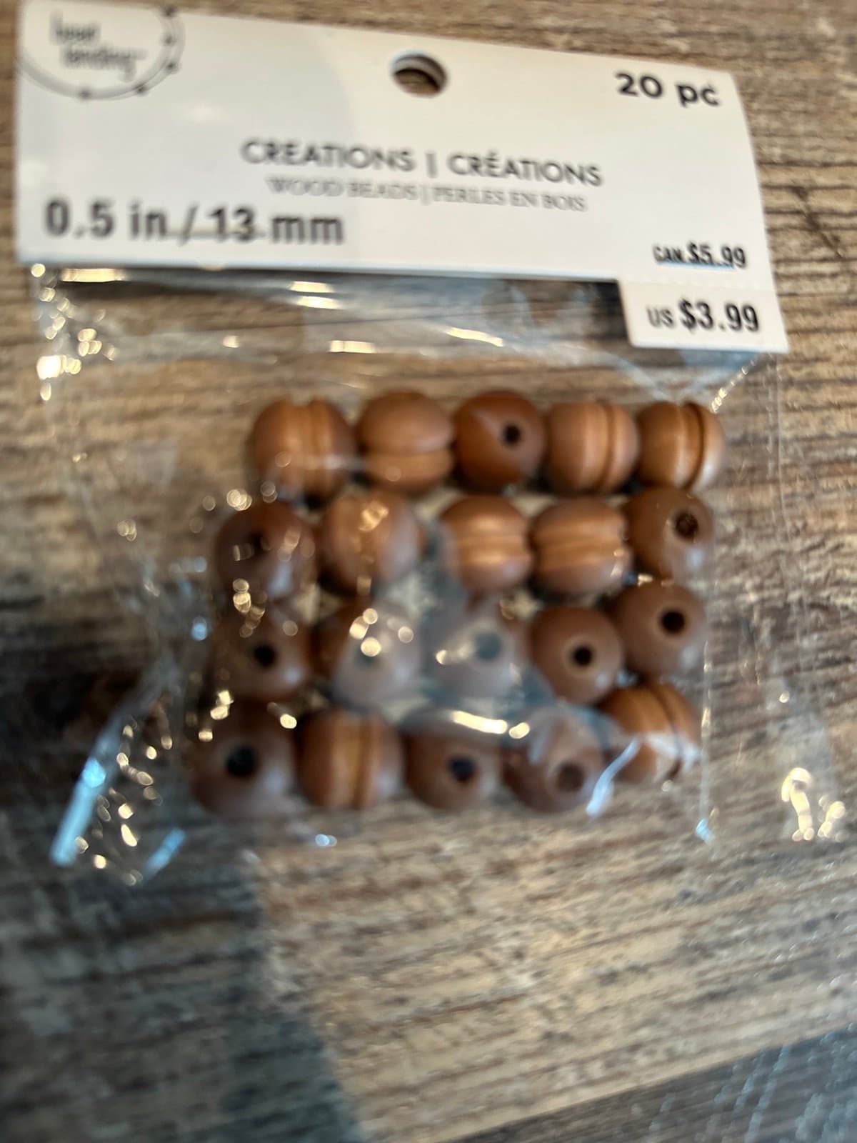 Wood Craft beads lot Craft 2 lbs plus - Thumbnail 2