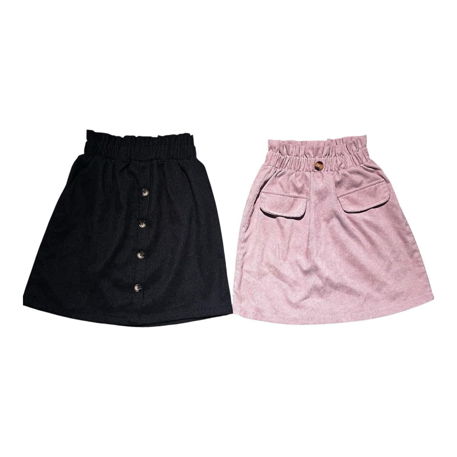 Shein Girls Size 8 Lot – Skirts and Dress Pink Overalls black corduroy - Thumbnail 5