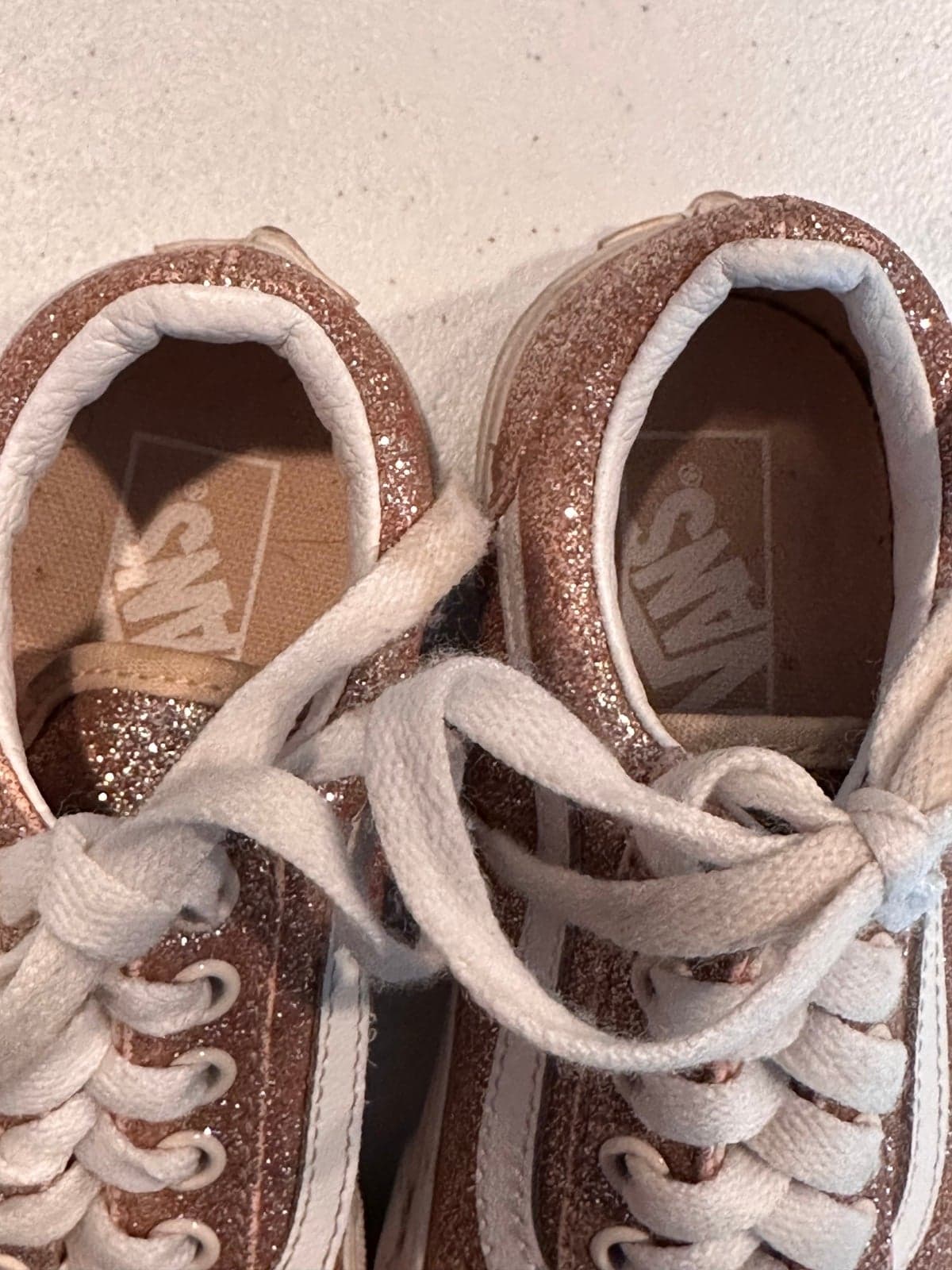 Girls Vans Glitter Rose Gold 12 - Thumbnail 5