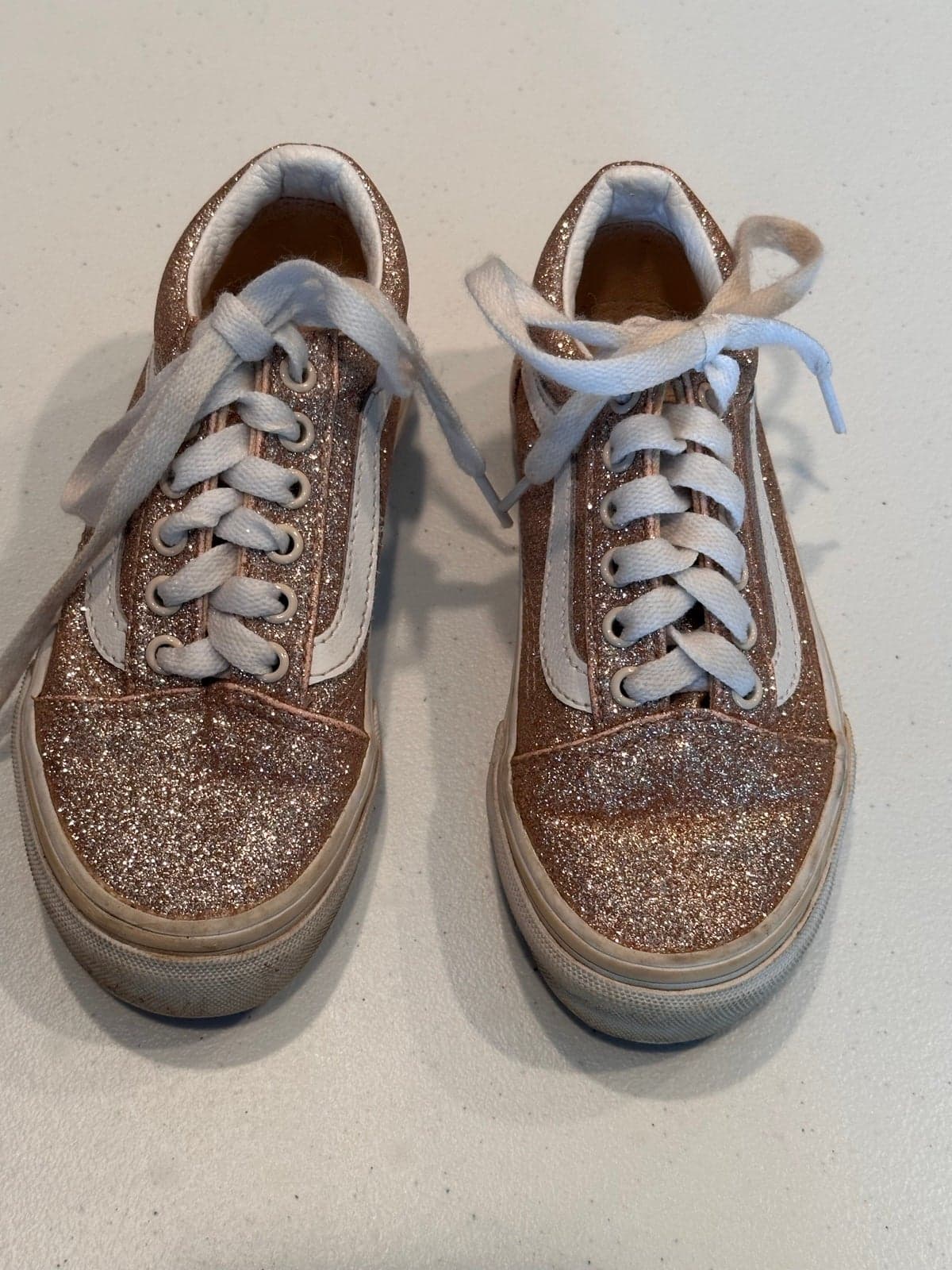 Girls Vans Glitter Rose Gold 12 - Thumbnail 2