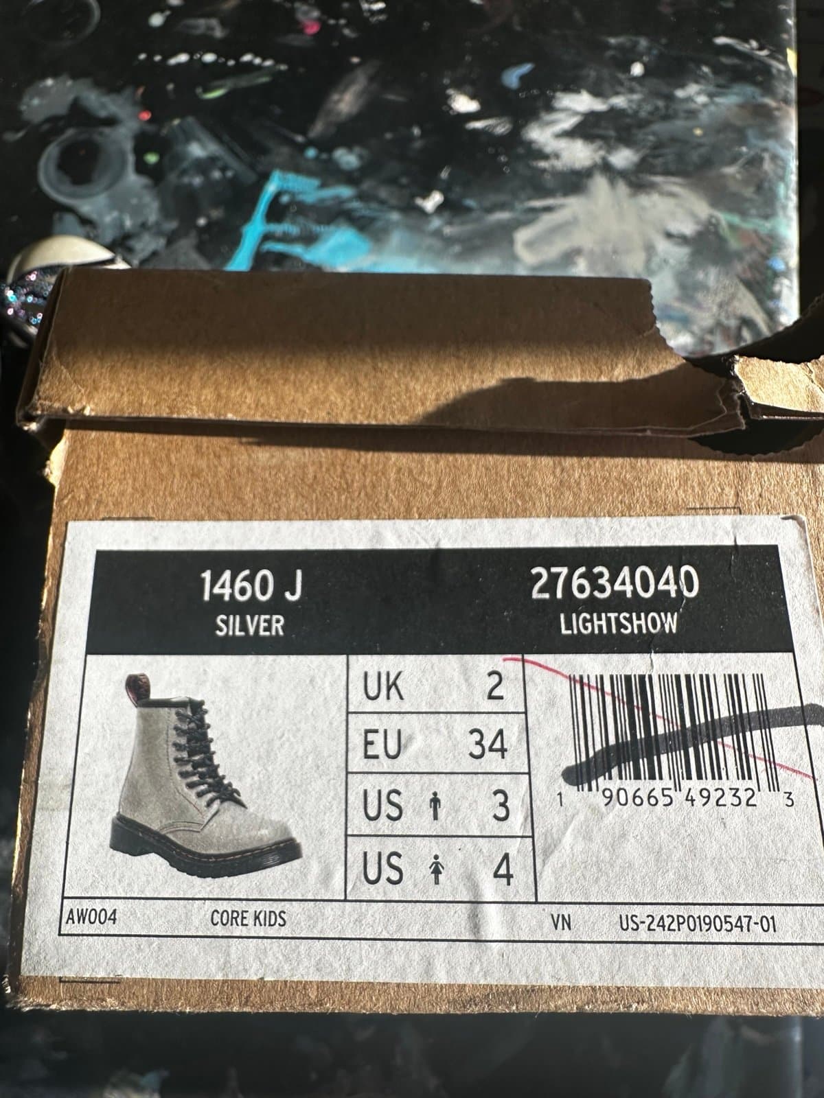 Kids Doc Martens Lightshow glitter boots Sz 4 NIB - Thumbnail 5