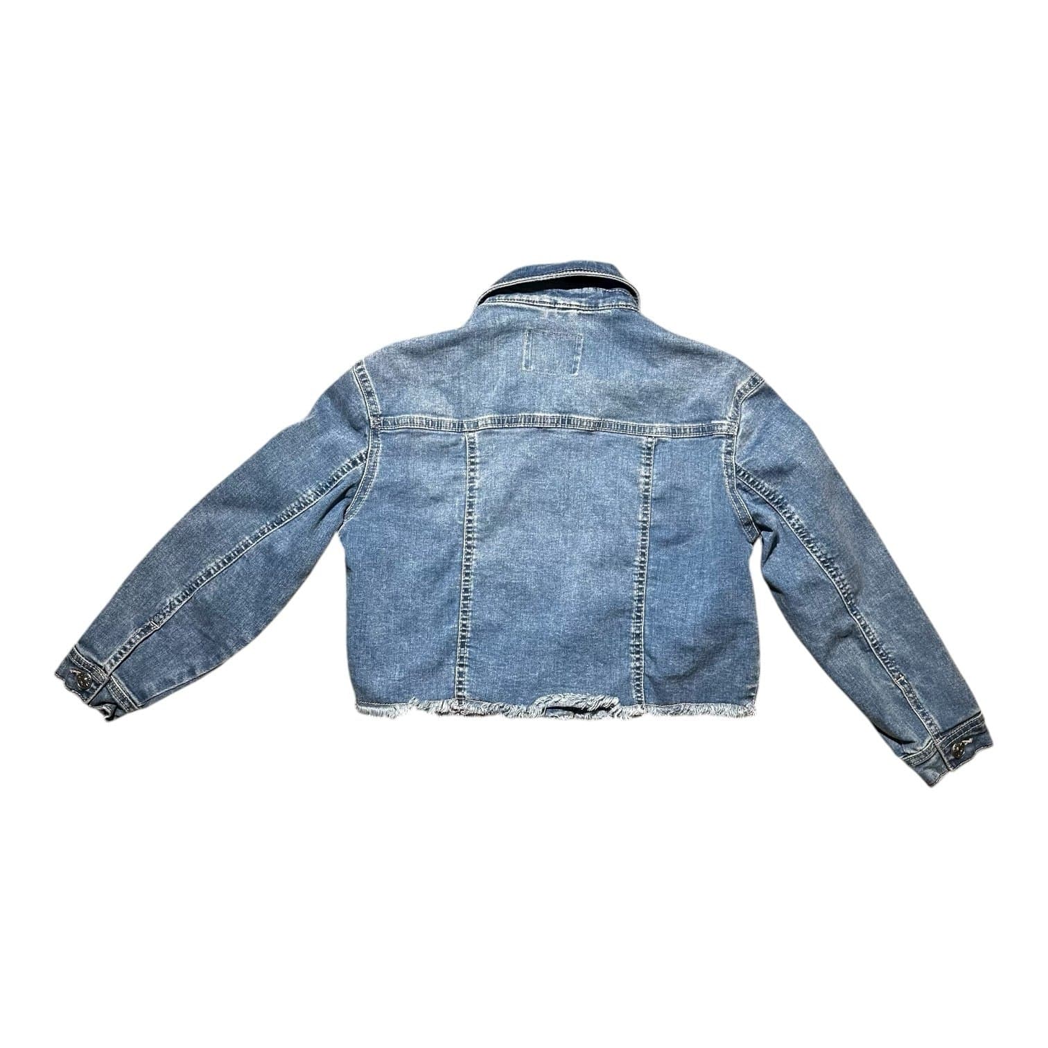 Girls Justice Cropped Denim Jacket – Size 8 - Thumbnail 2