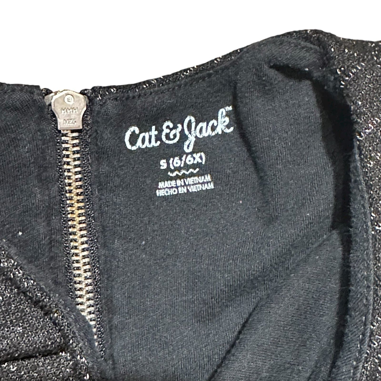Girls Cat & Jack Black Sparkle Dress – Size 6/6X - Thumbnail 6