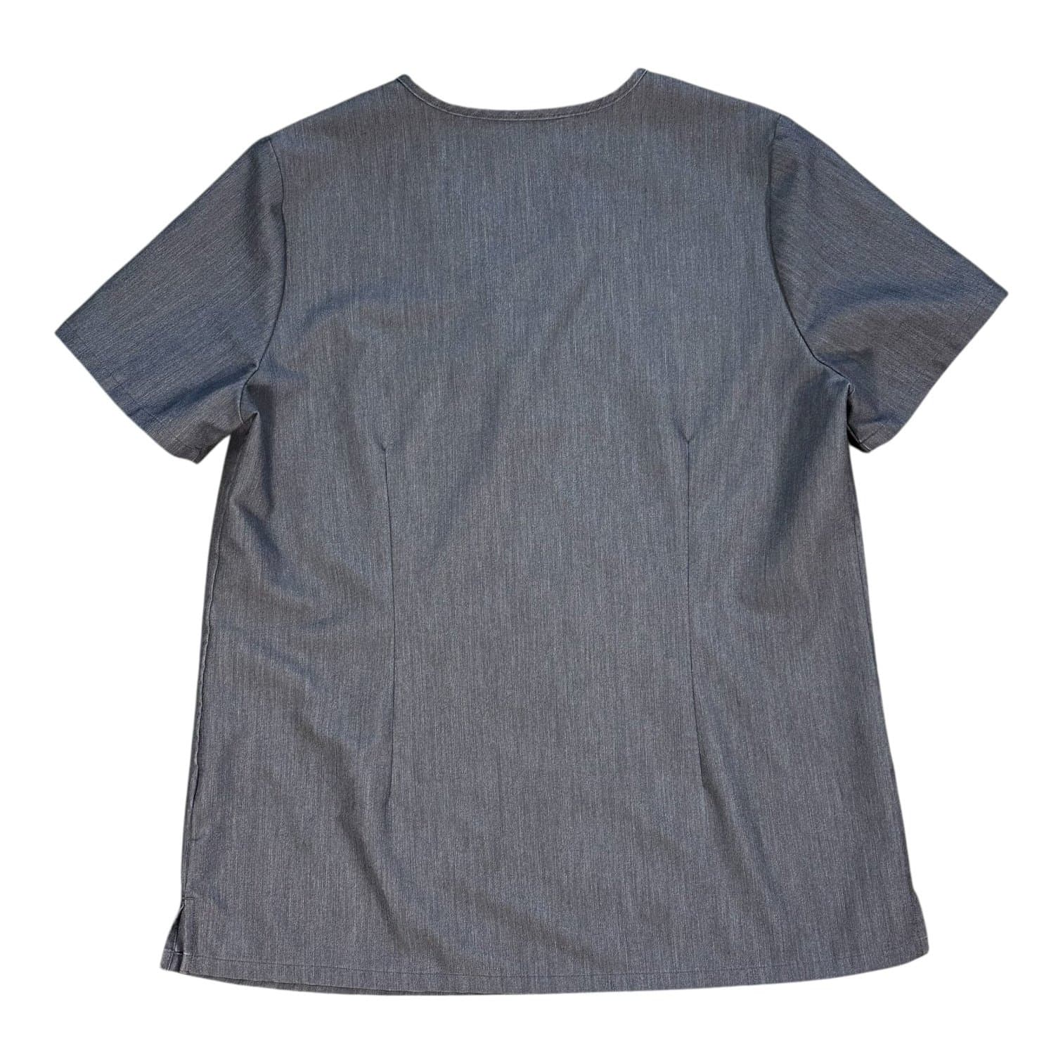 Women’s FIGS Scrub Top, Medium – Heathered Gray - Thumbnail 2