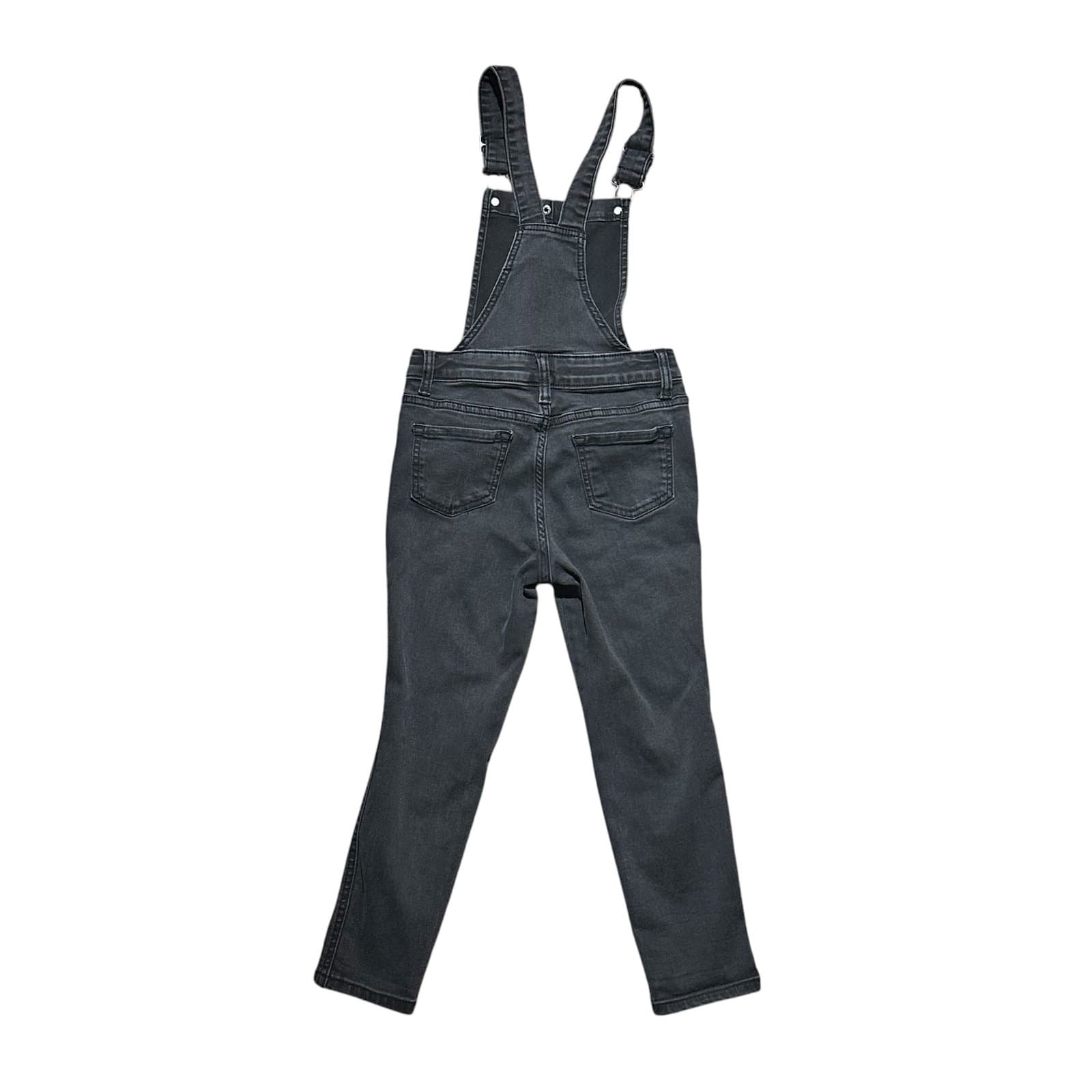 Girls Cat & Jack Black Denim Overalls – Size 6/6X - Thumbnail 2