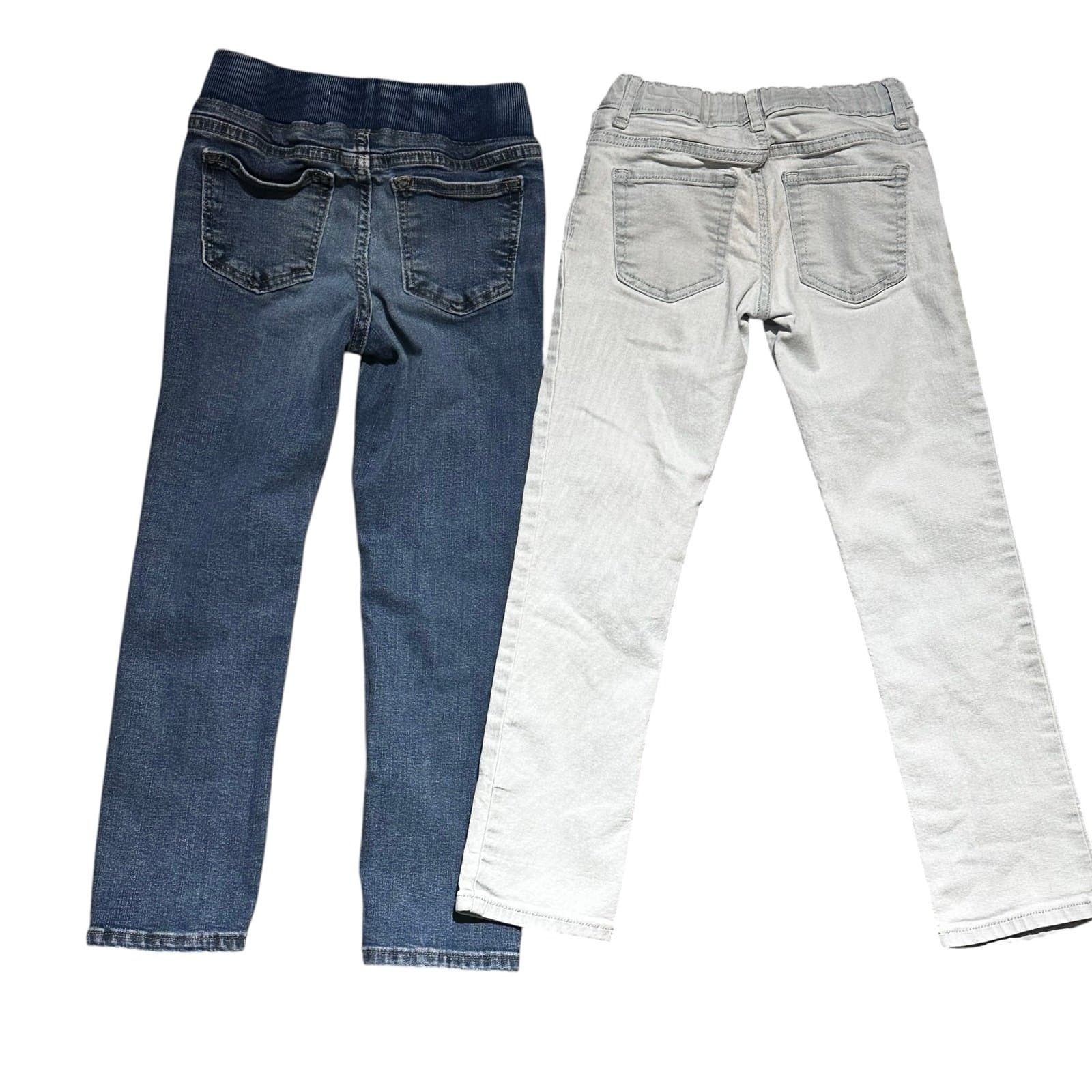 Lot of 2 Girls Jeans – Cat & Jack (Dark Wash) + The Children’s Place (Light Wash - Thumbnail 2