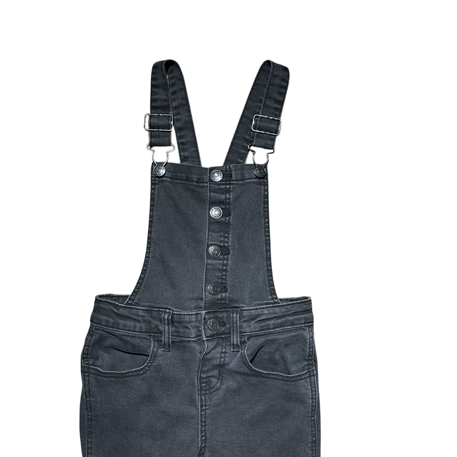 Girls Cat & Jack Black Denim Overalls – Size 6/6X - Thumbnail 3