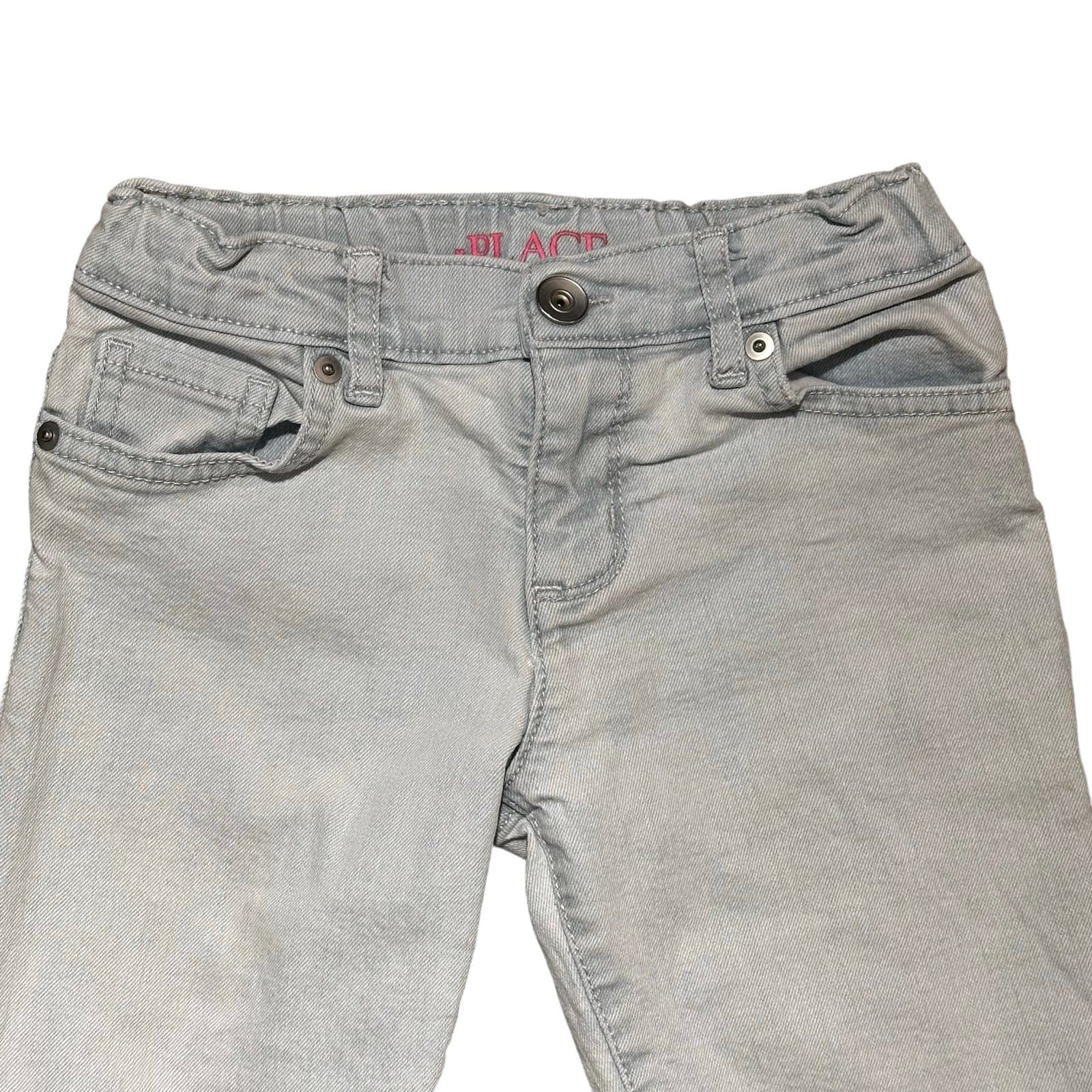 Lot of 2 Girls Jeans – Cat & Jack (Dark Wash) + The Children’s Place (Light Wash - Thumbnail 4