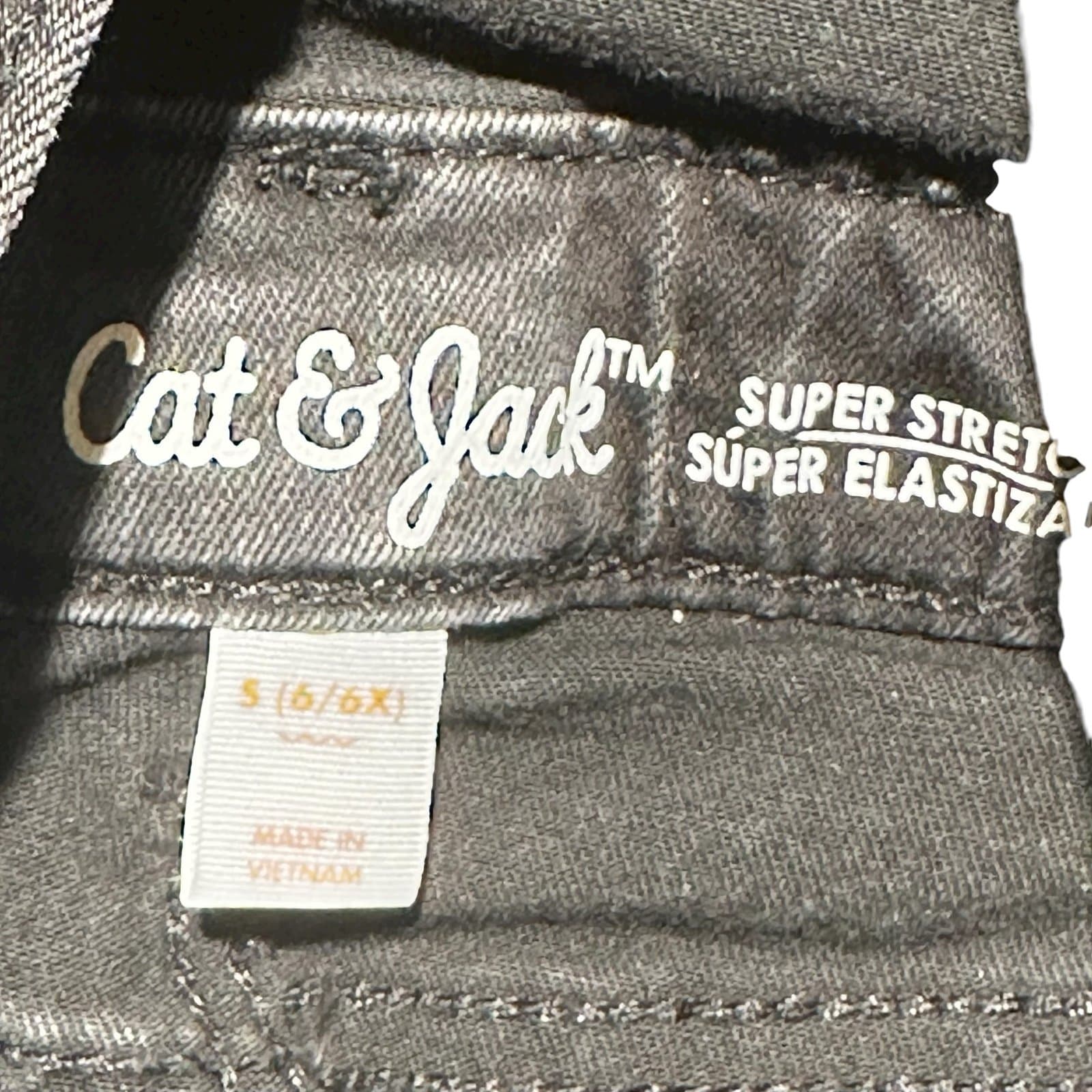Girls Cat & Jack Black Denim Overalls – Size 6/6X - Thumbnail 5