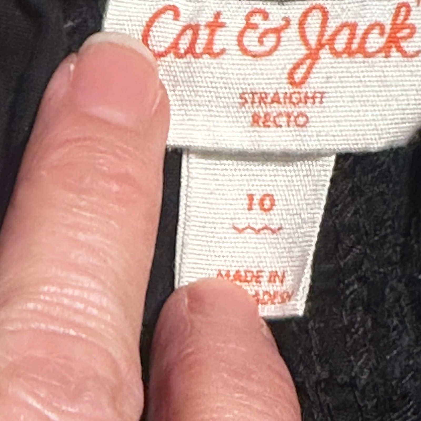 Lot of 2 Cat & Jack Boys Pants – Size 10 (Black Denim + Khaki) - Thumbnail 7