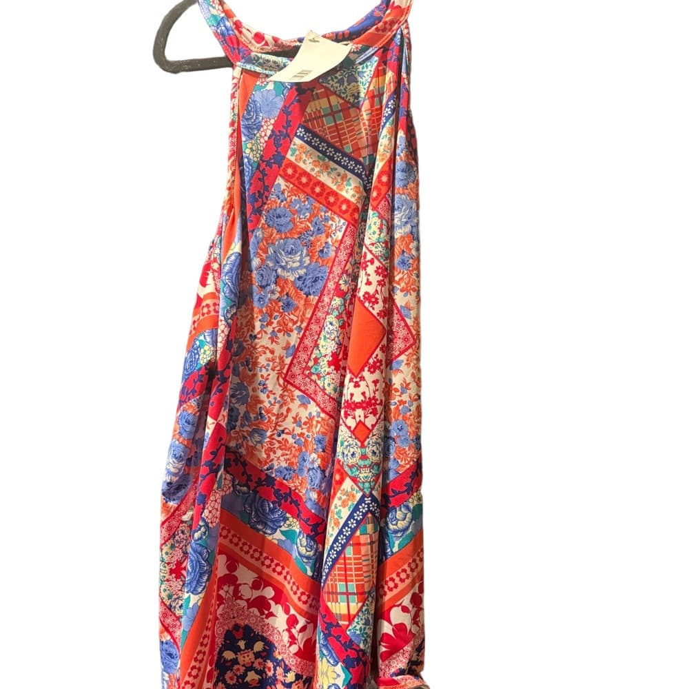 NWT Haptics Colorful Halter Top Patterned Tank - Thumbnail 2