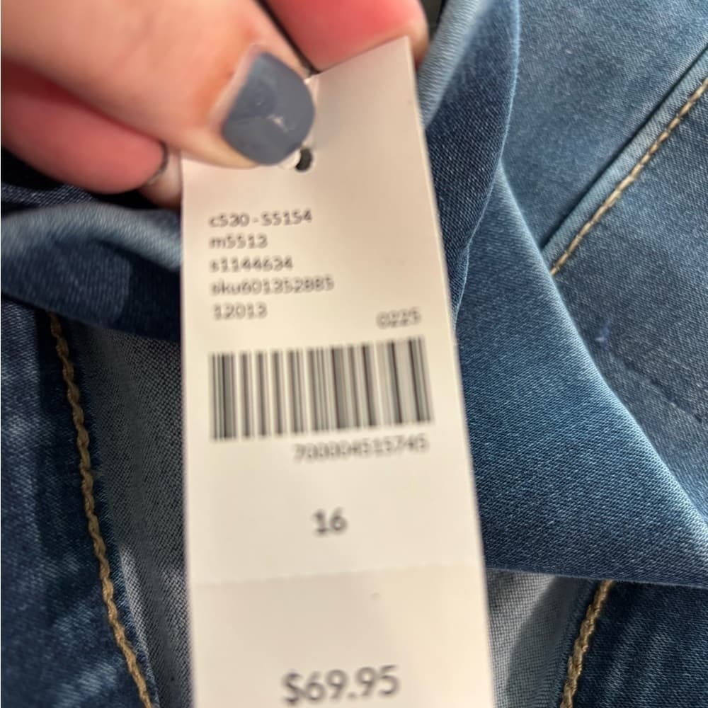 NWT Lane Bryant Light Blue High Rise Pedal Jeans Size 16 - Thumbnail 4