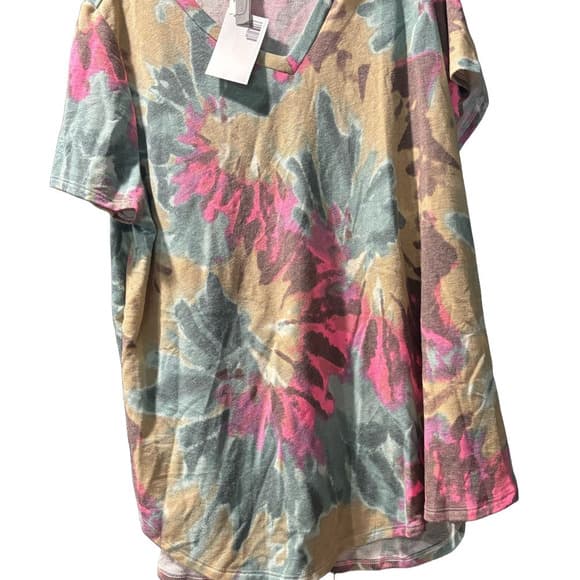 Honeyme Green and Blue Relaxed Short Sleeve Tee​ - Thumbnail 3