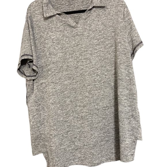 Women's heathered Gray Polo Shirt - Thumbnail 3