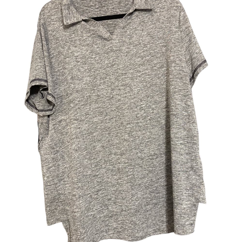 Women's heathered Gray Polo Shirt - Thumbnail 2
