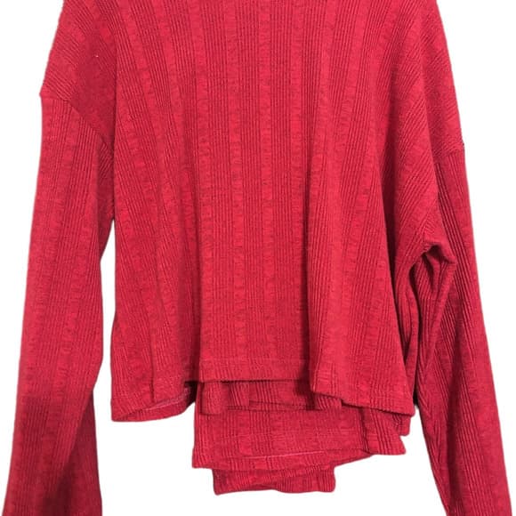 NWT Cozy Matching Set Women's Red Top and Pants XL - Thumbnail 3