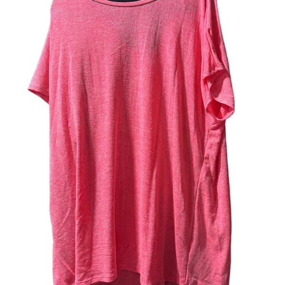 NWT First Love Bright Pink Knit Top with Button Detail - Thumbnail 4
