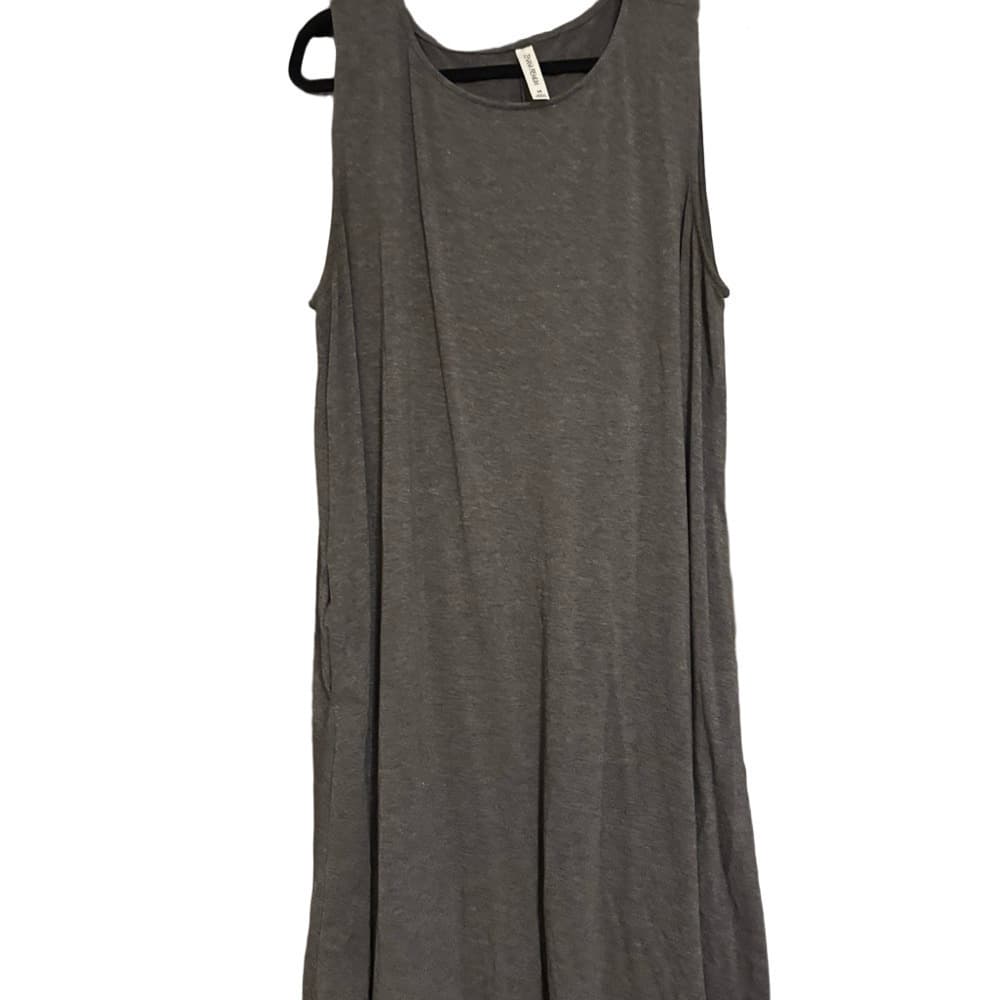 NWOT Zenana Charcoal Sleeveless Dress - Thumbnail 2