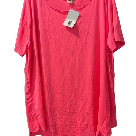 NWT Sew In Love Neon Pink Slinky Blouse - Thumbnail 3