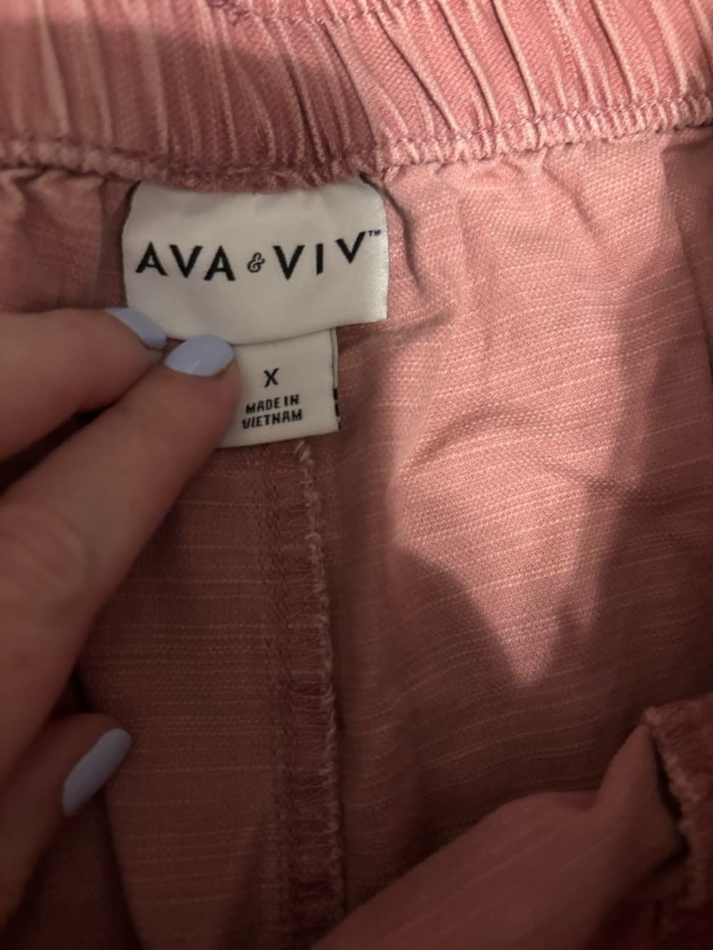 Ava & Viv Relaxed Drawstring Casual Shorts - Rose Pink - Thumbnail 2