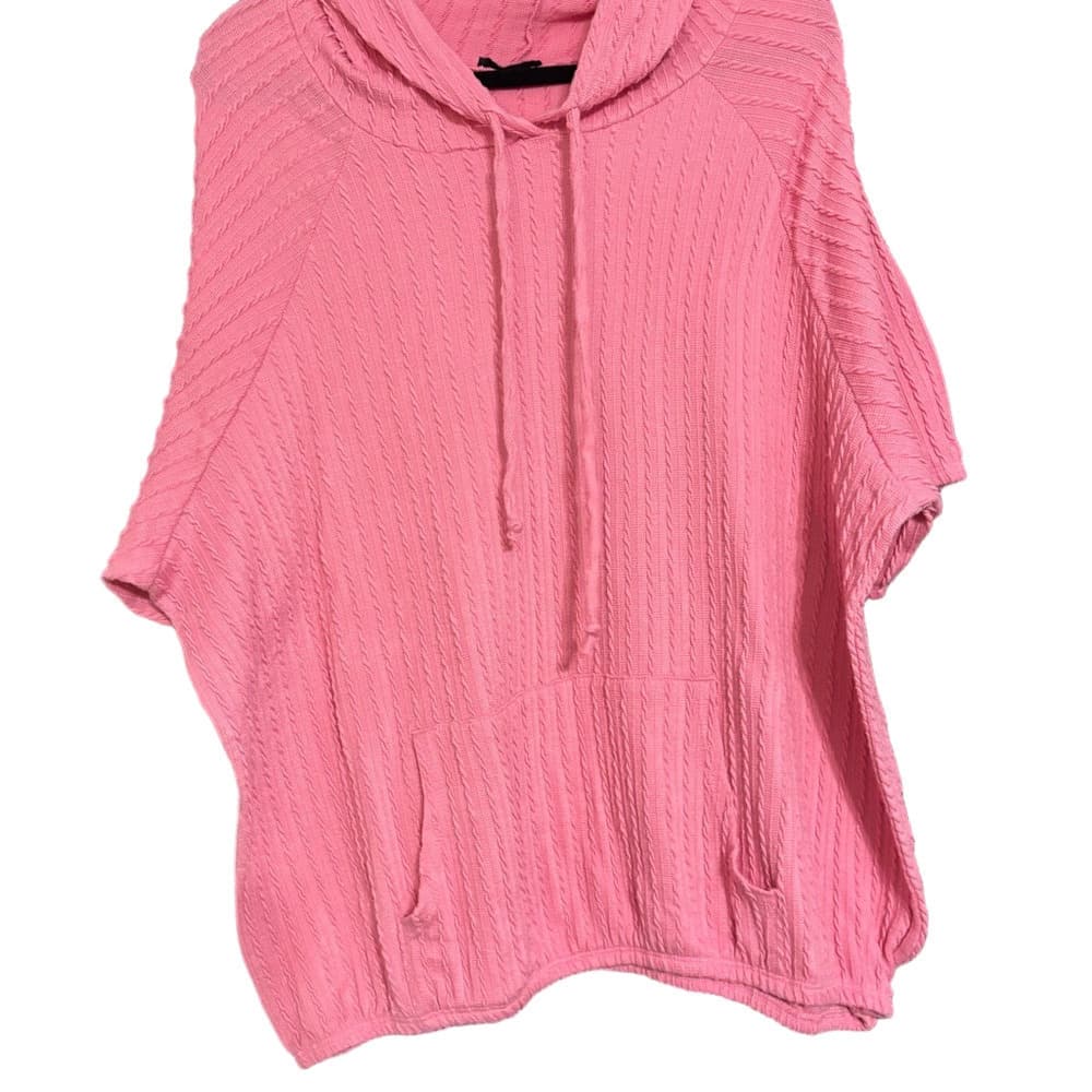 NWOT Heimish Pink Hooded Cable Knit - Lightweight - Thumbnail 3