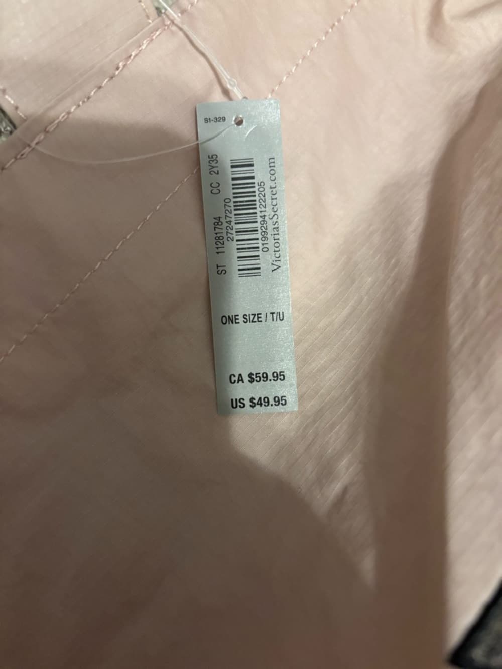 VSX Light Pink Tote with Black Logo - Thumbnail 3