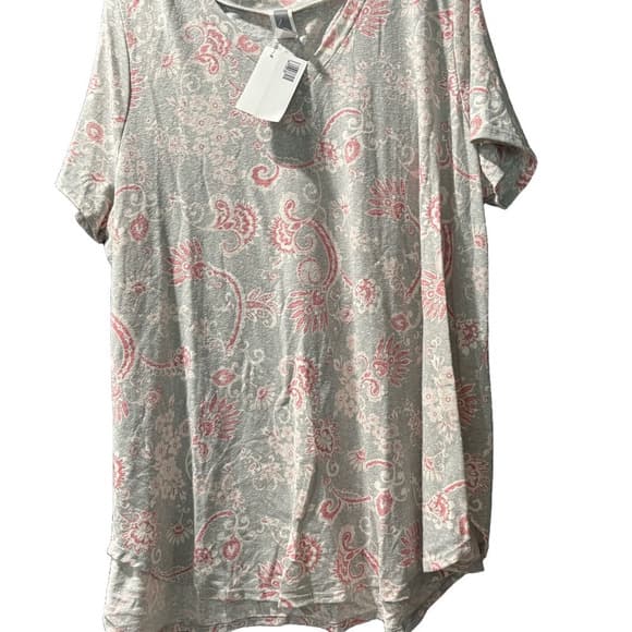 Honeyme Gray and Pink Short Sleeve Tee​ - Thumbnail 3