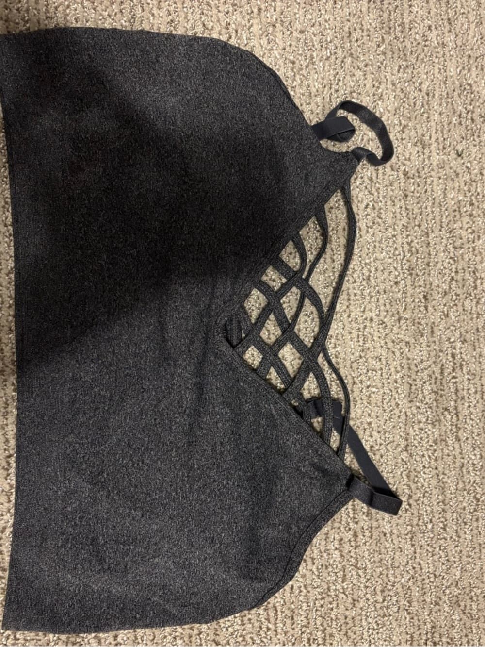 Zenana Outfitters Charcoal Black Bralette - Thumbnail 3