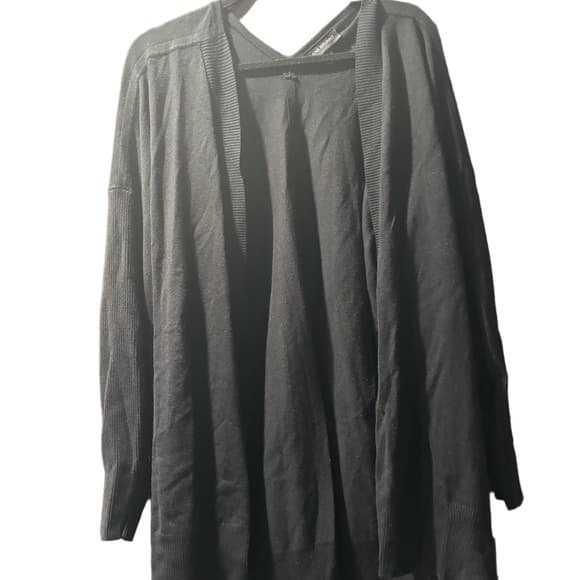 Lane Bryant Black Open Front Cardigan - Thumbnail 3