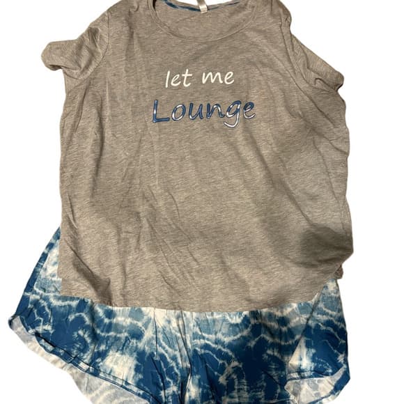 NWOT Cacique Gray and Blue PJ's Set - Thumbnail 3