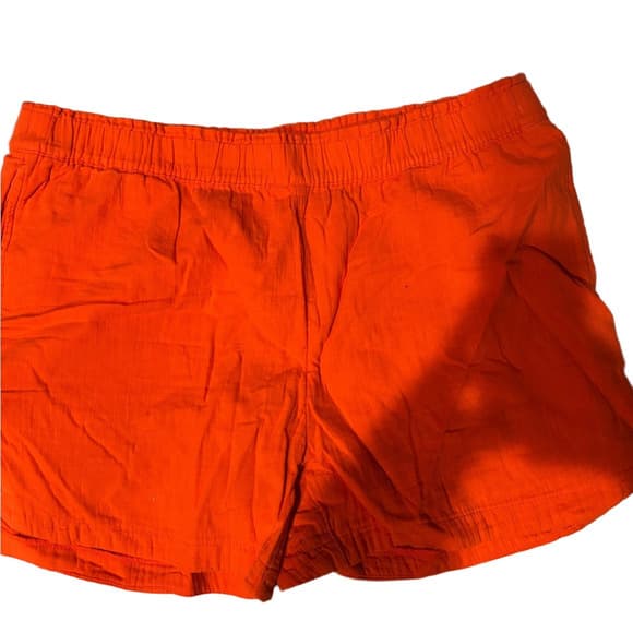 NWT Old Navy Vibrant Orange Lien Women's Shorts - Thumbnail 3