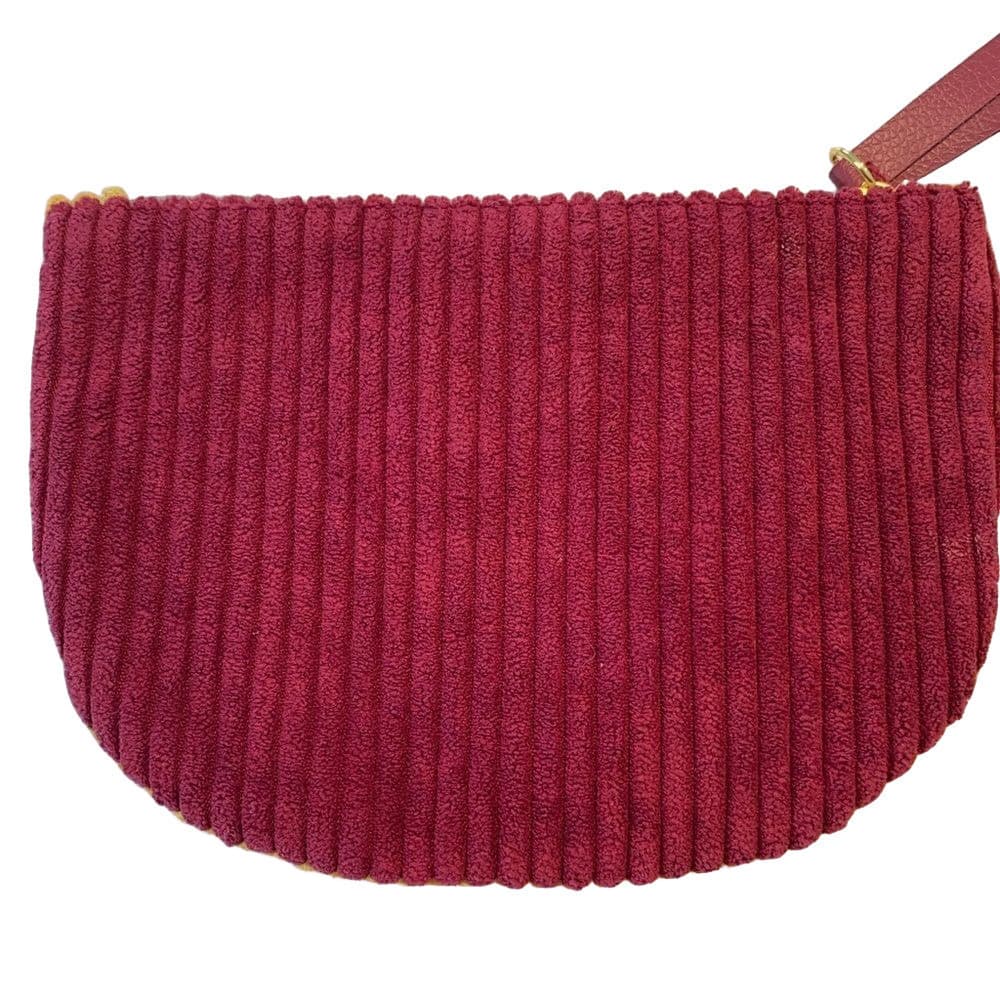 NWOT Ipsy Maroon and Mustard Corduroy Bag - Thumbnail 3