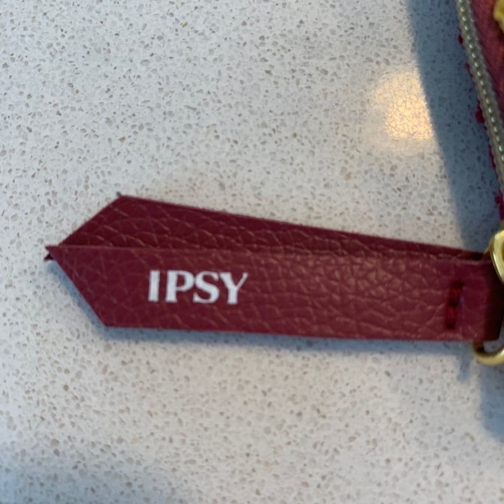 NWOT Ipsy Maroon and Mustard Corduroy Bag - Thumbnail 2
