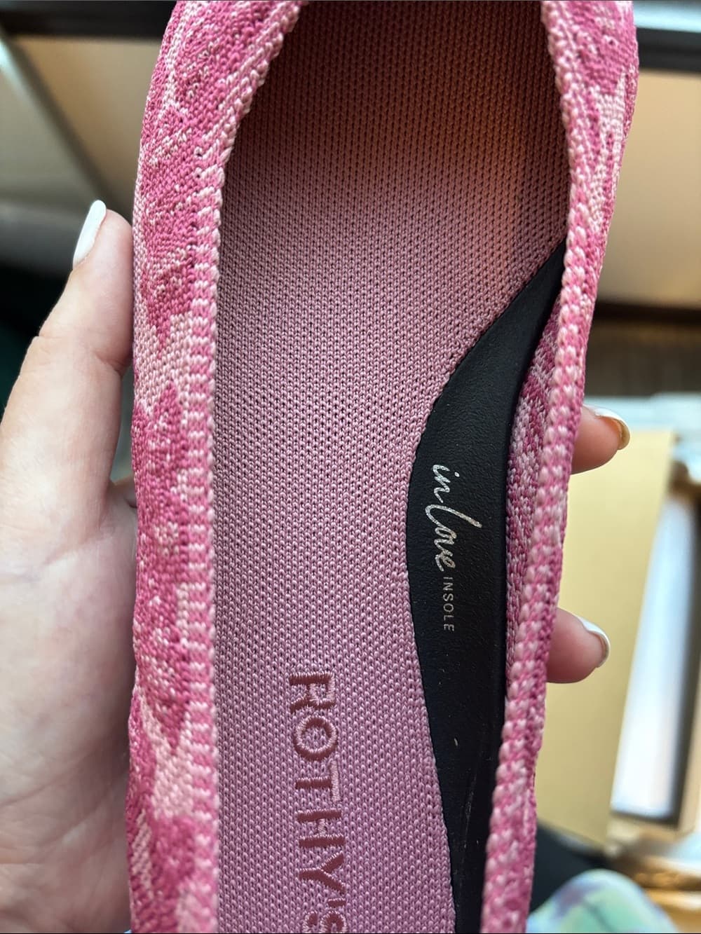 New Rothy's Pink Patterned “The Point II” Flats - Thumbnail 5