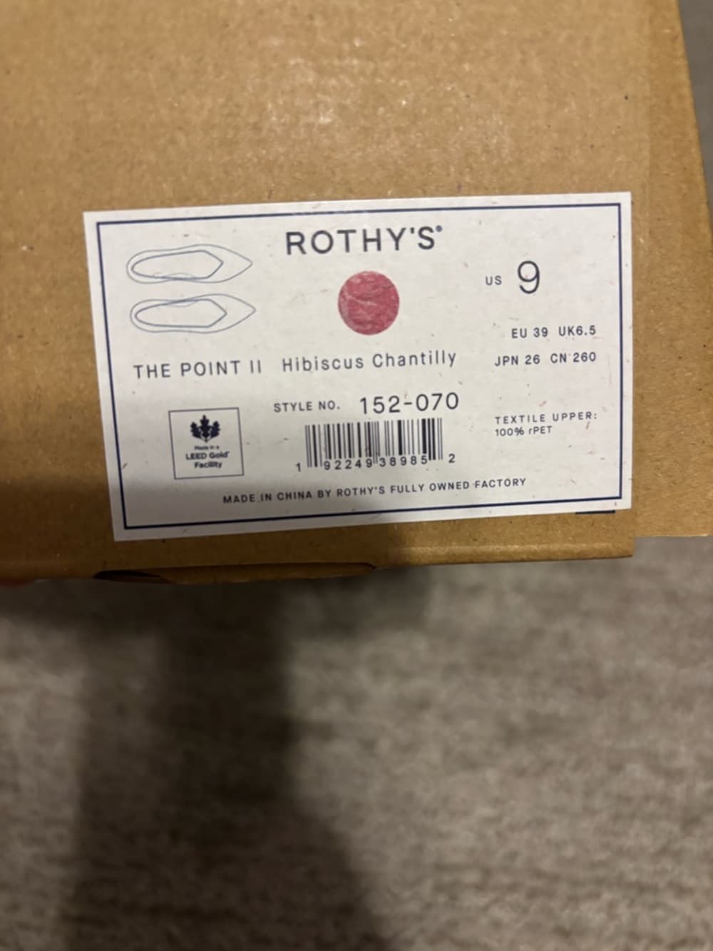 New Rothy's Pink Patterned “The Point II” Flats - Thumbnail 3