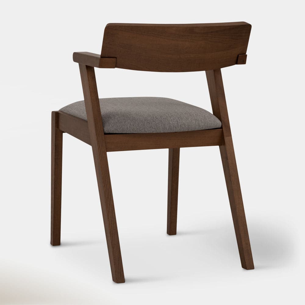 Hoft Home Set of 2 Zola Dining Chairs - Light Grey & Walnut FFE-1458 - Thumbnail 3
