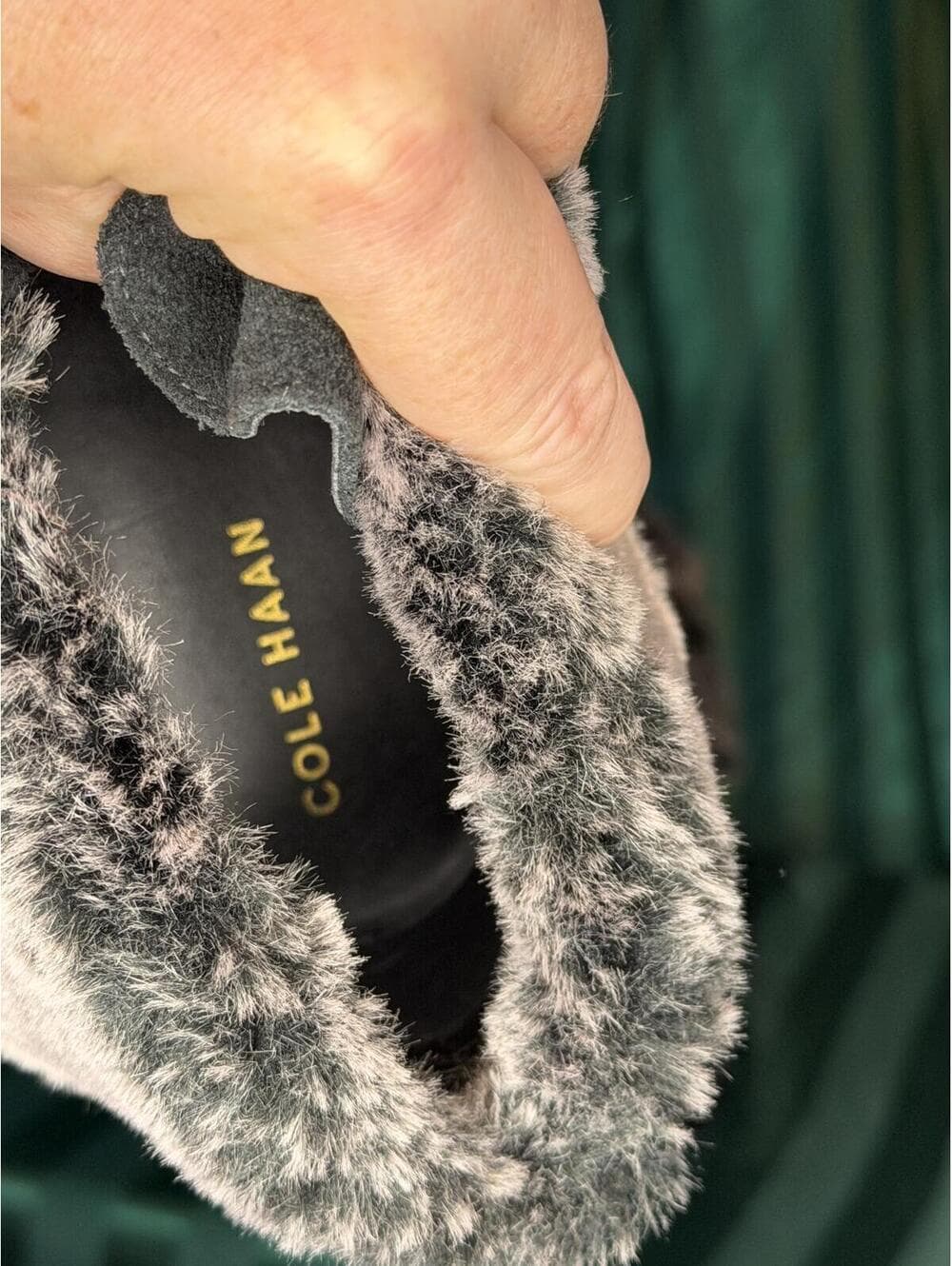 Cole Haan Suede Wedge Boots with Faux-Fur Lining - Thumbnail 5