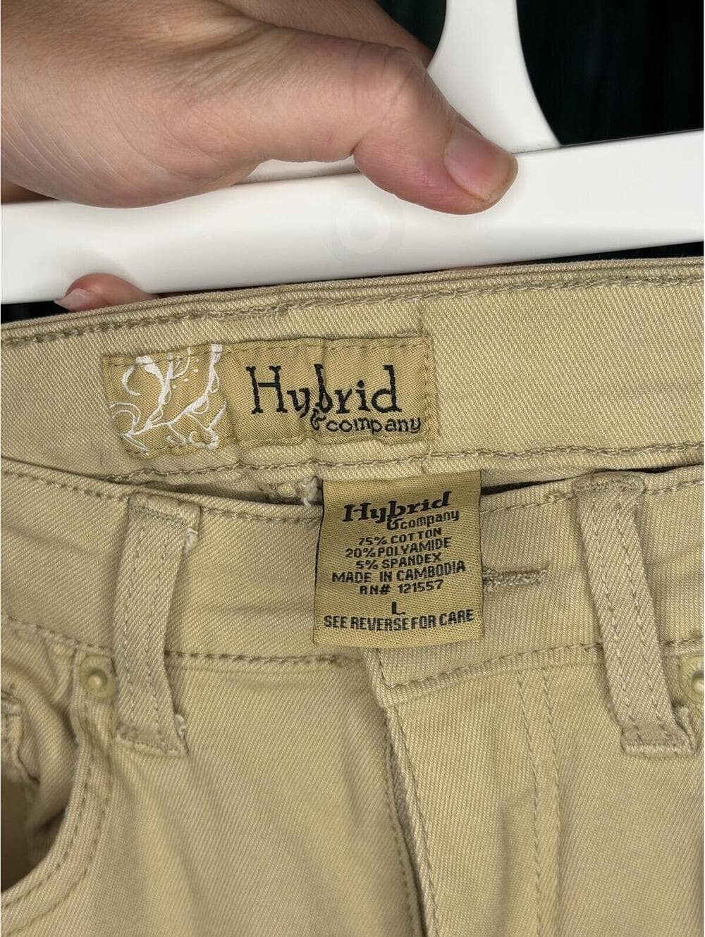 Hybrid Company Beige Stretch Pants - Size L (Set of 2 PAIR) - Thumbnail 2