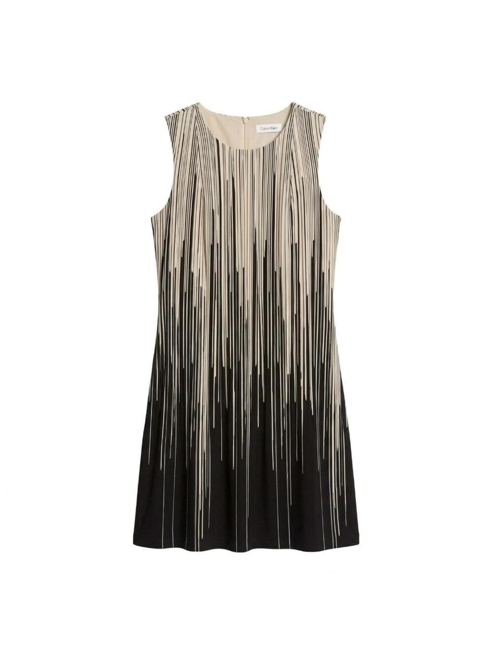 Calvin Klein Womens Striped Fringe Shift Sleeveless A-Line - Thumbnail 8