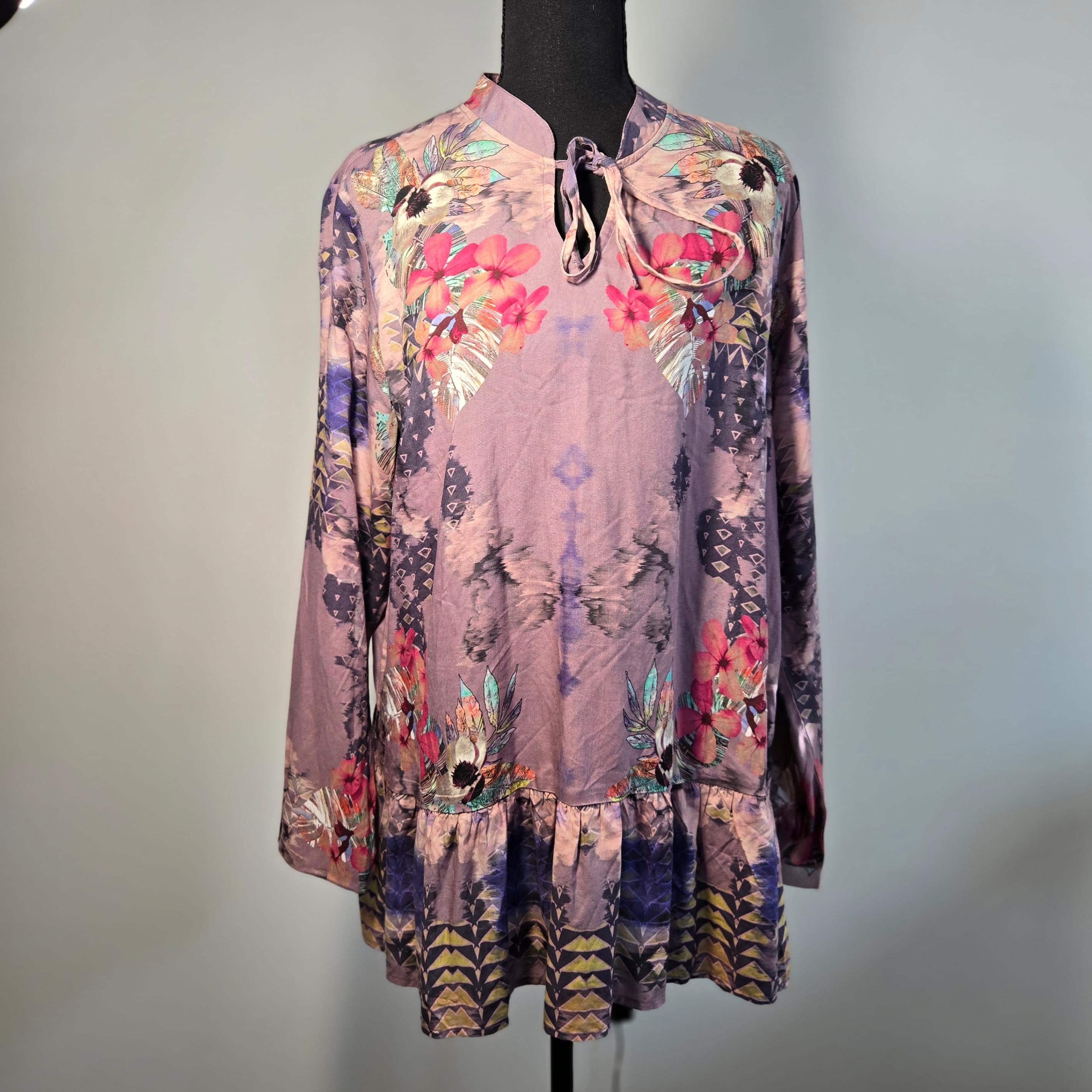 Floral Long Sleeve Top Medium