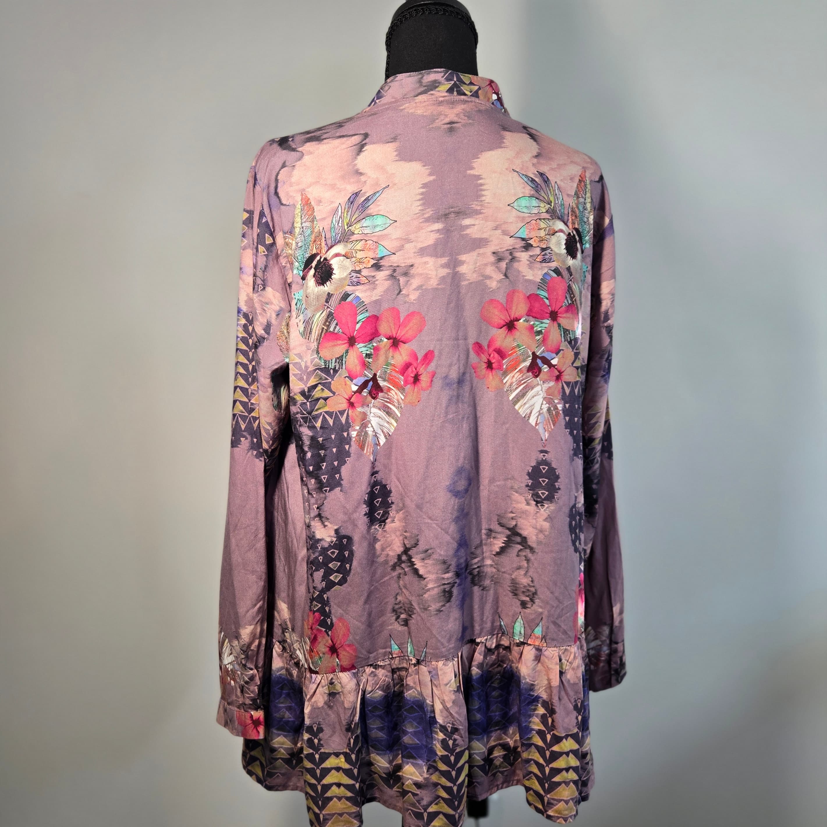 Floral Long Sleeve Top Medium - Thumbnail 5