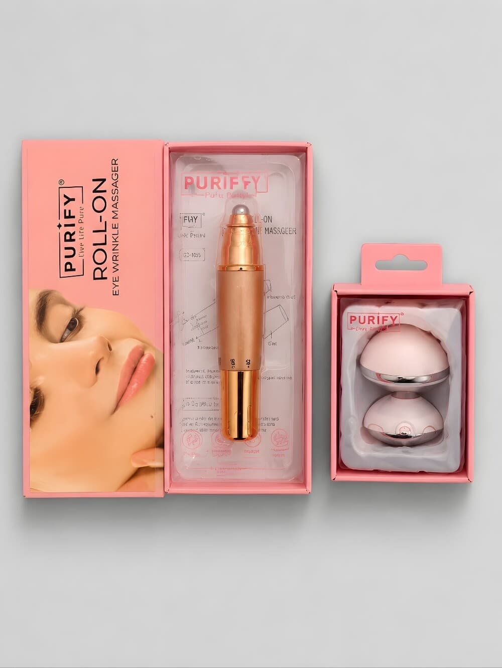 Purify Roll-On Eye Wrinkle Massager and Magnetic Face Massager - Thumbnail 2