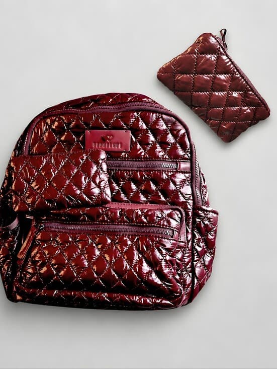 Luxurious Heartlove By Charo Quilted Backpack and Pouch Set - Thumbnail 7