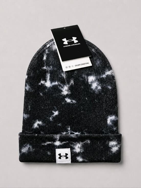 Under Armour Black & White Tie-Dye Cuffed Beanie - Thumbnail 5