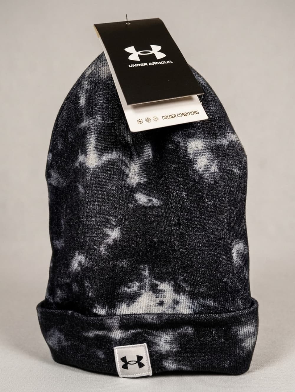 Under Armour Black & White Tie-Dye Cuffed Beanie - Thumbnail 3
